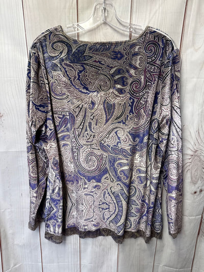 Chico's Women's Size 3 = US XL Purple Long Sleeve Top