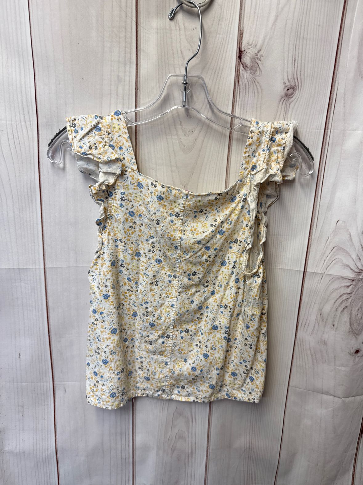 Madewell Women's Size XS White Floral Sleeveless Top