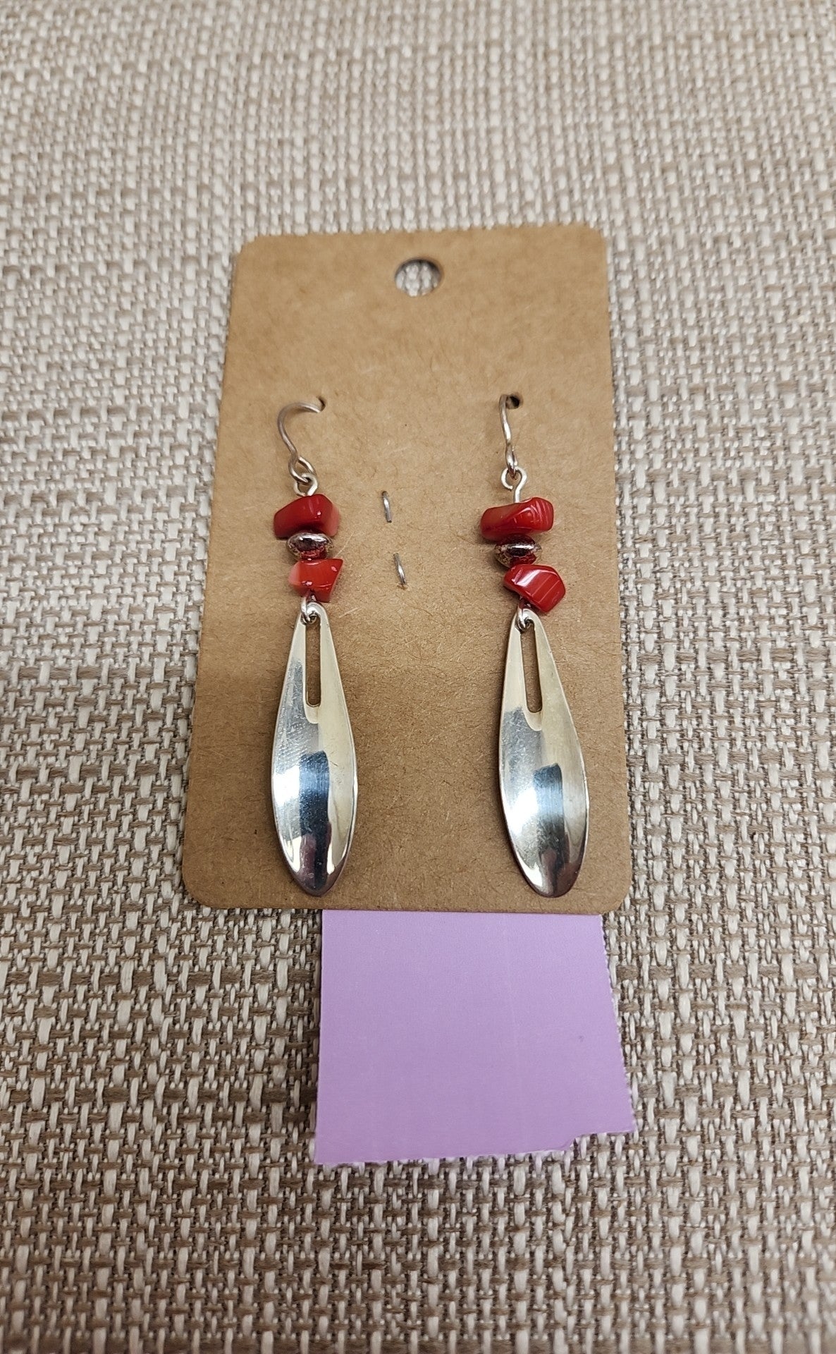 RLM Studio .925 Silver & Coral Bead Earrings