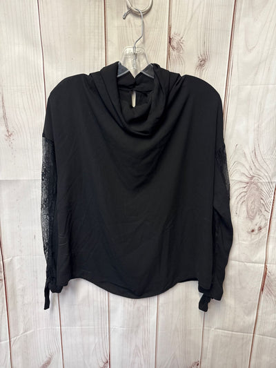 Zara Women's Size S Black Lace Long Sleeve Top