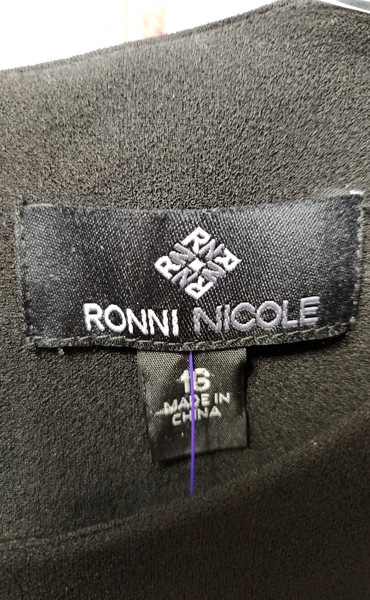 Ronni Nicole Women's Size 16 Black Dress