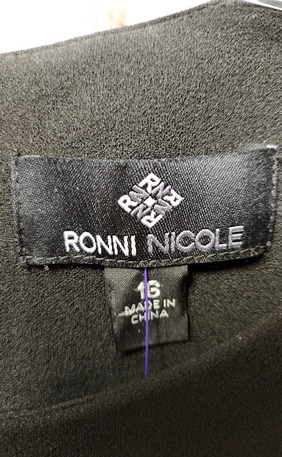 Ronni Nicole Women's Size 16 Black Dress