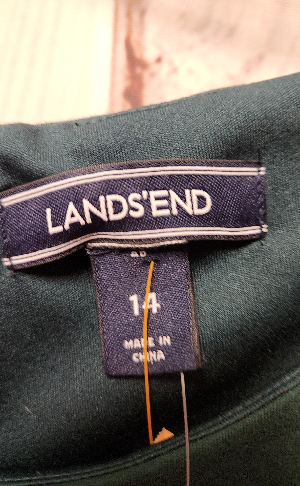 NWT Lands End Women's Size 14 Green Dress