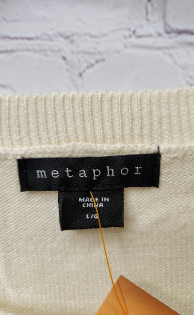 Metaphor Women's Size L White Poncho