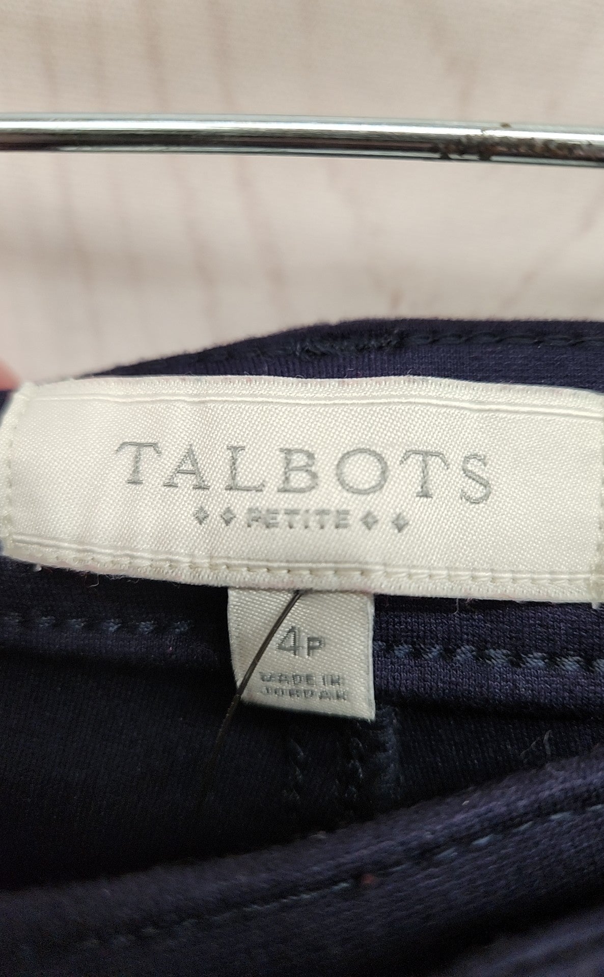 Talbots Women's Size 4 Petite Navy Pants