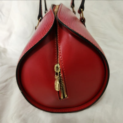 COA Louis Vuitton Epi Red Soufflot Papillion with Pouchette Pouch Purse Bag