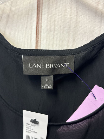 NWT Lane Bryant Women's Size 18 Black Sleeveless Top