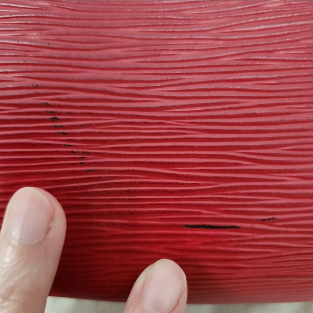 COA Louis Vuitton Epi Red Soufflot Papillion with Pouchette Pouch Purse Bag