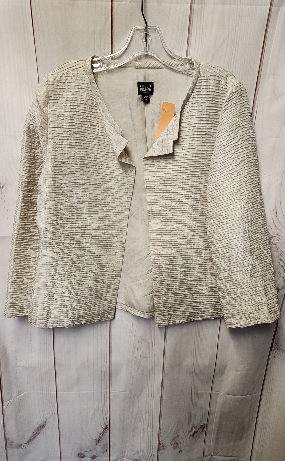 Eileen Fisher Women's Size M Petite Beige Cardigan