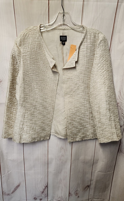 Eileen Fisher Women's Size M Petite Beige Cardigan
