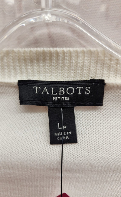 Talbots Women's Size L Petite White Cardigan