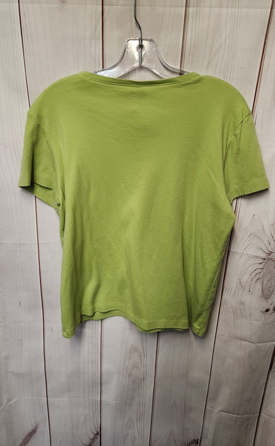 Coldwater Creek Women's Size M Petite Green Short Sleeve Top