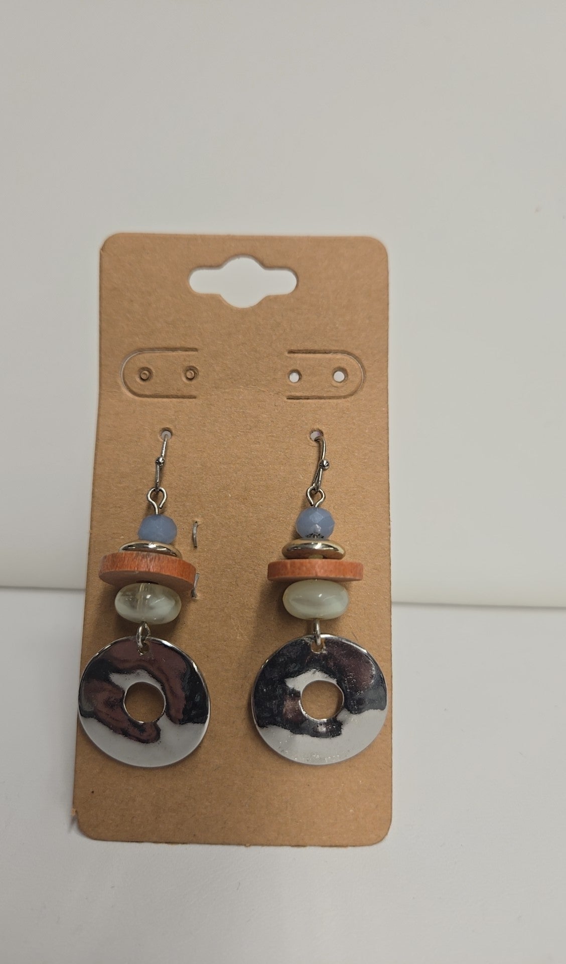 Silver Beaded Earrings