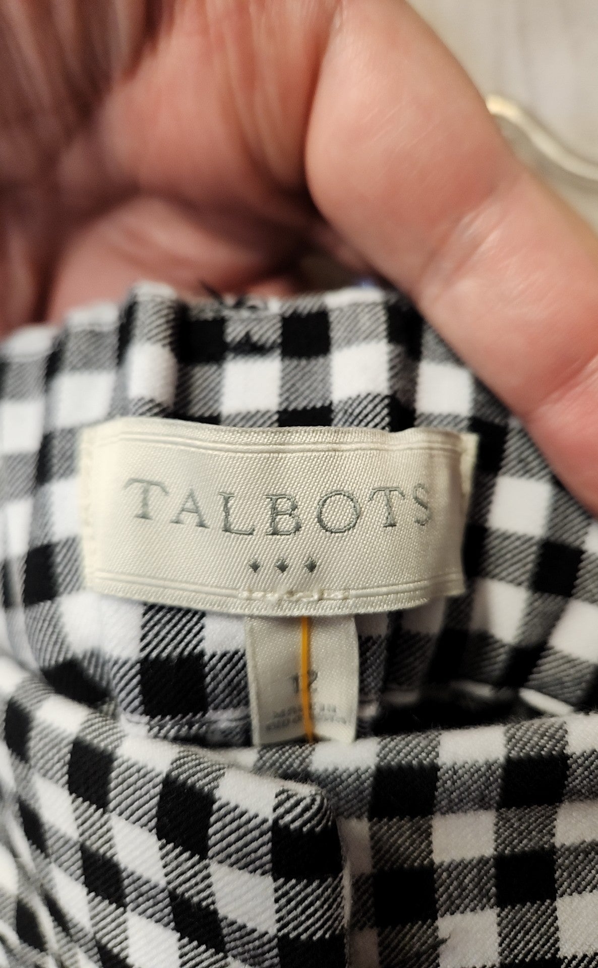 Talbots Women's Size 12 Black & White Pants