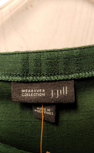 J Jill Wearever Collection Women's Size L Green 3/4 Sleeve Top