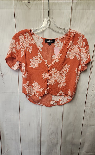Lulus Women's Size S Pink Floral Short Sleeve Top