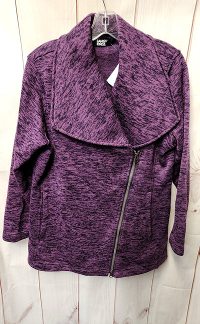 Lands End Women's Size M Petite Purple Jacket