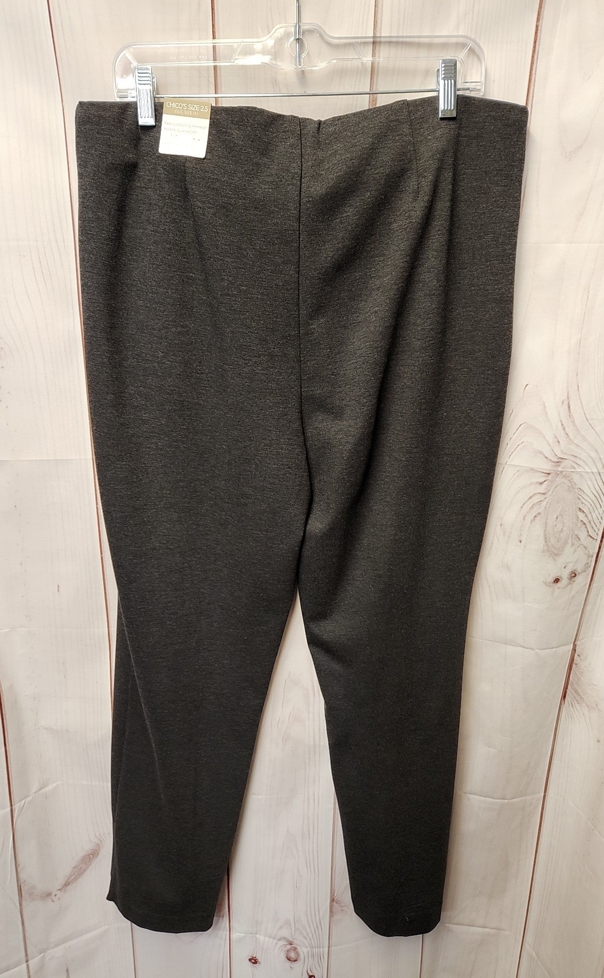 NWT Chico's Women's Size 2.5 = US 14 Short Gray Pants Fabulously Slimming
