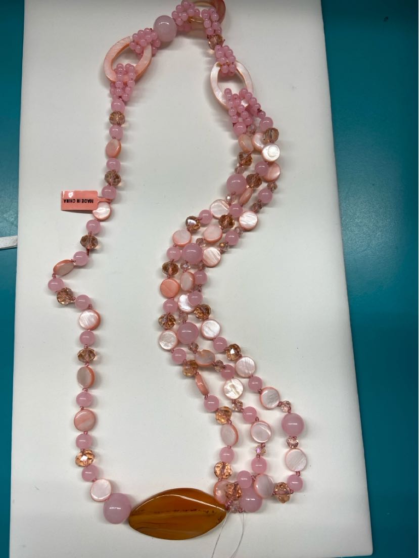 Pink Beaded Necklace