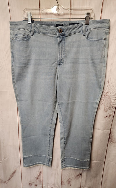 NWT J Jill Women's Size 34 (18/1X) Blue Jeans Authentic Fit Cropped