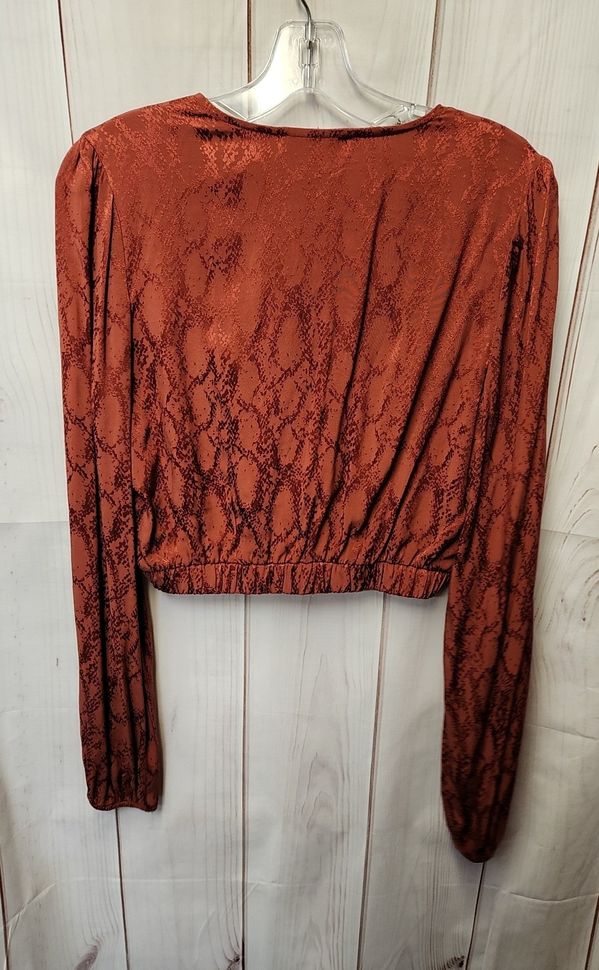 Bershka Women's Size M Red Long Sleeve Top