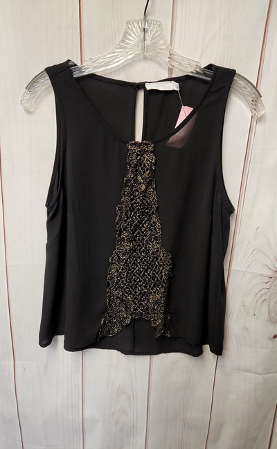 Lush Women's Size M Black Sleeveless Top