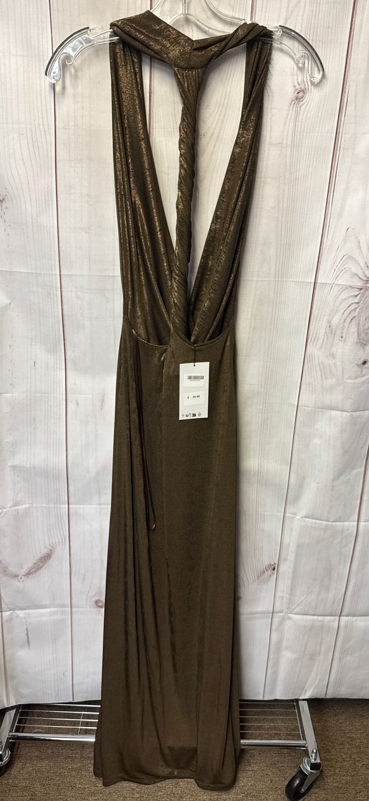 NWT Zara Women's Size L Gold Dress