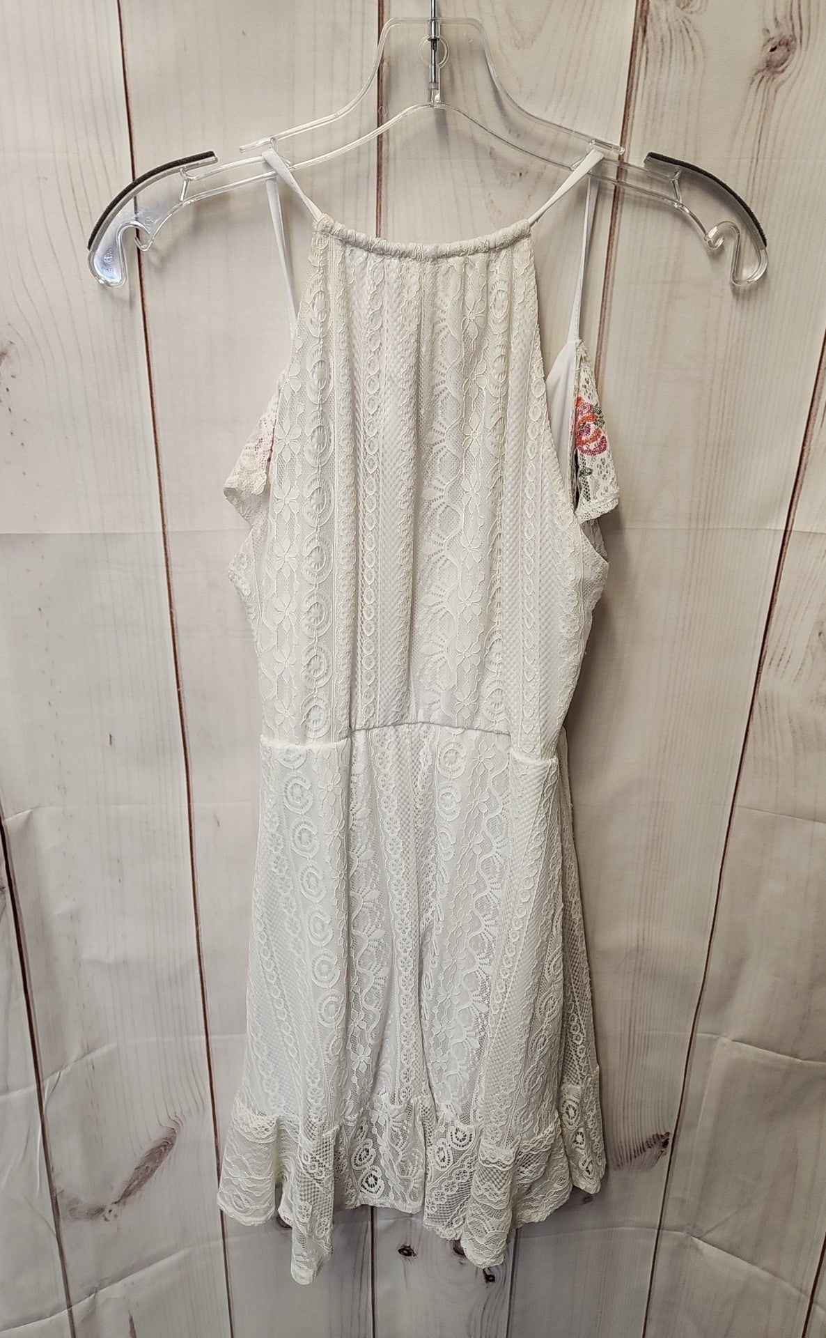 Mi Ami Women's Size S White Lace Floral Dress