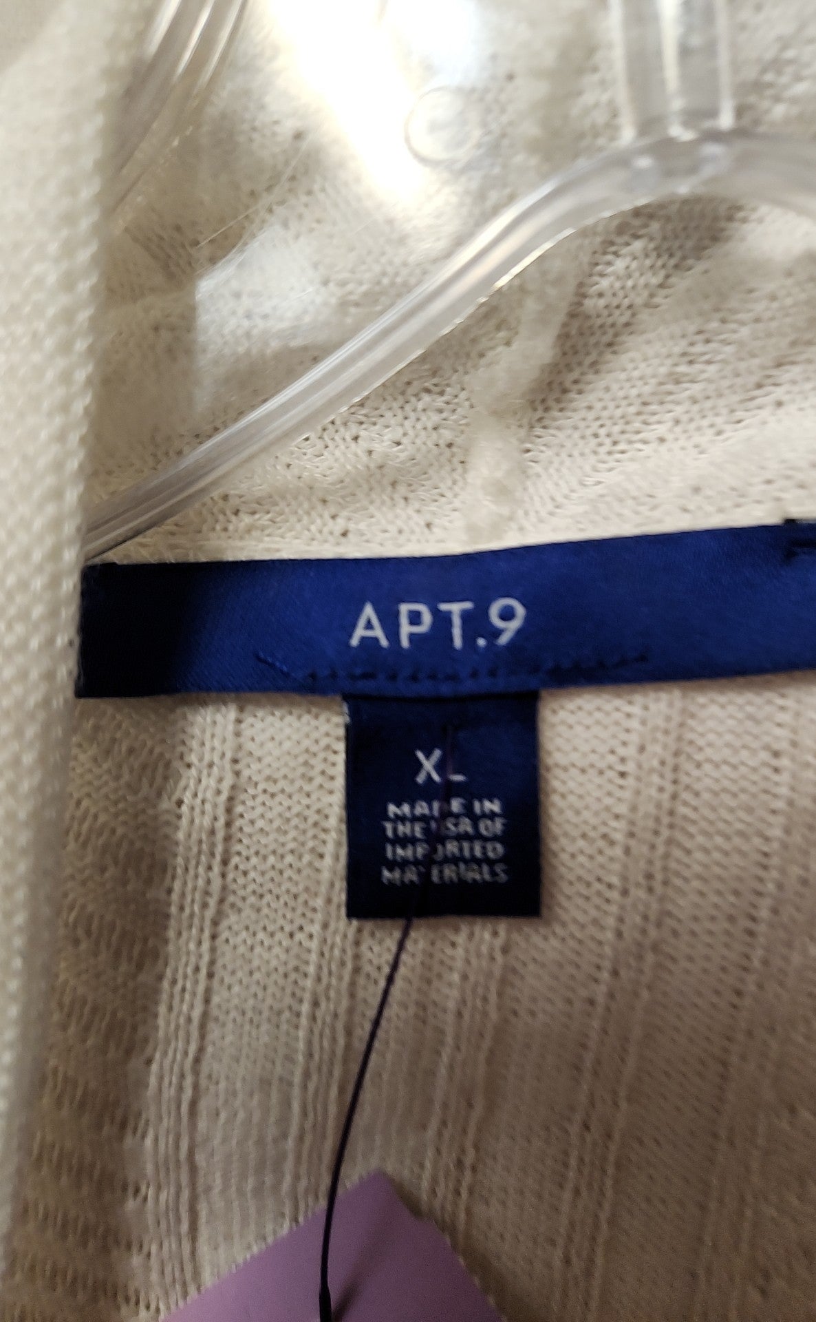 Apt 9 Women's Size XL White Cardigan