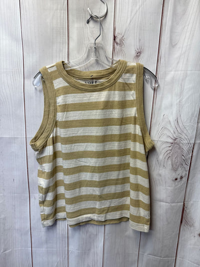 Loft Women's Size L Beige Sleeveless Top