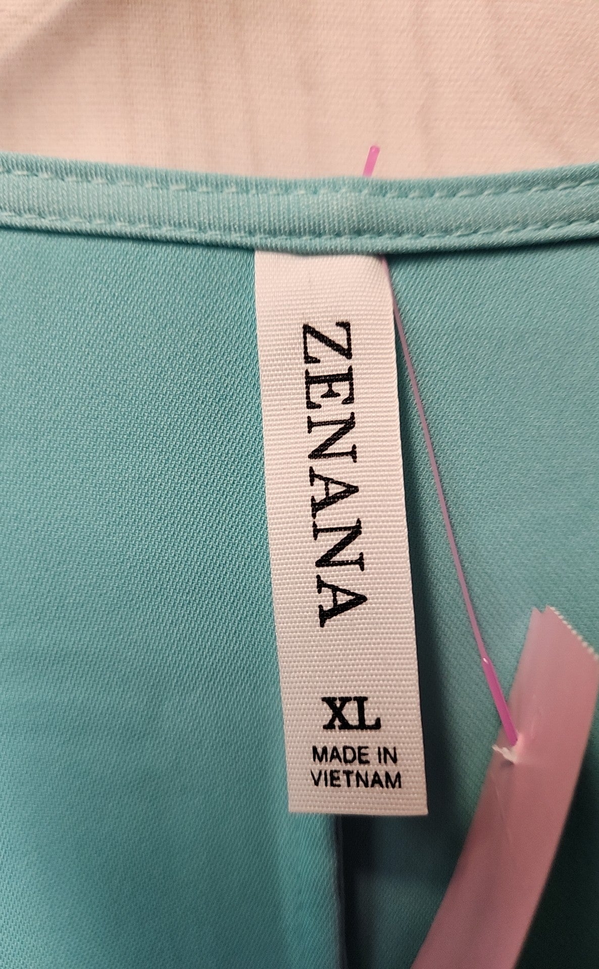 Zenana Women's Size XL Blue Short Sleeve Top