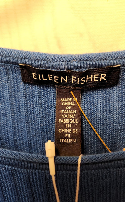 NWT Eileen Fisher Women's Size L Blue Sweater