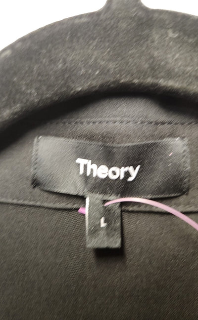 NWT Theory Women's Size L Black Long Sleeve Top