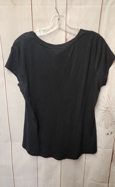 Ralph Lauren Women's Size L Black Short Sleeve Top