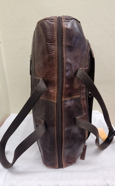 Jack Georges Brown Leather Duffle Bag