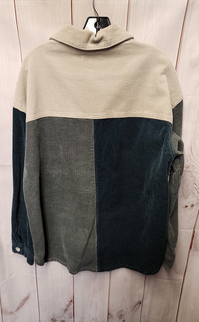 Pacsun Women's Size M/L Green Corduroy Long Sleeve Top Shacket
