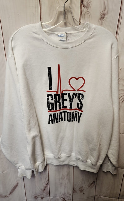 I LOVE GREY's ANATOMY - Port & Company Men's Size M White Sweatshirt