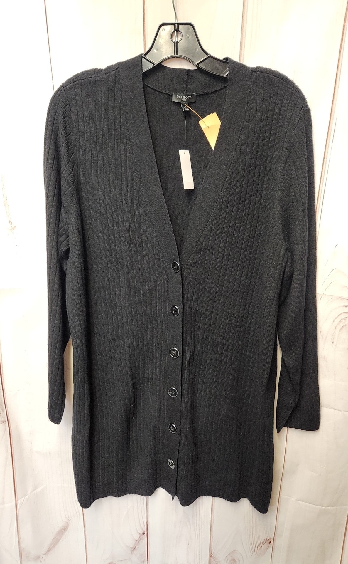 NWT Talbots Women's Size 1X Black Cardigan