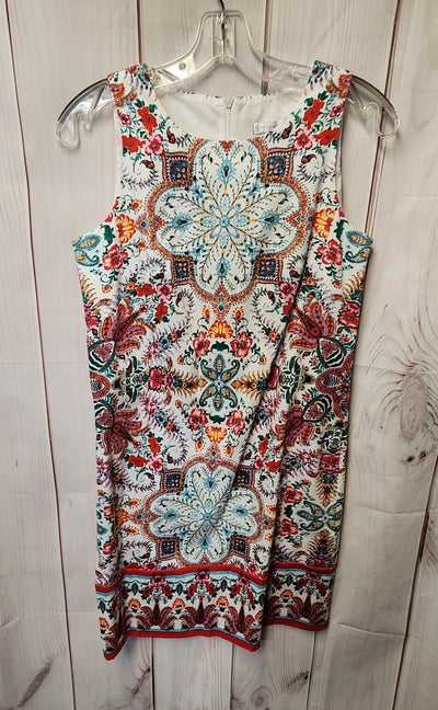 London Times Women's Size 4 White Floral Dress