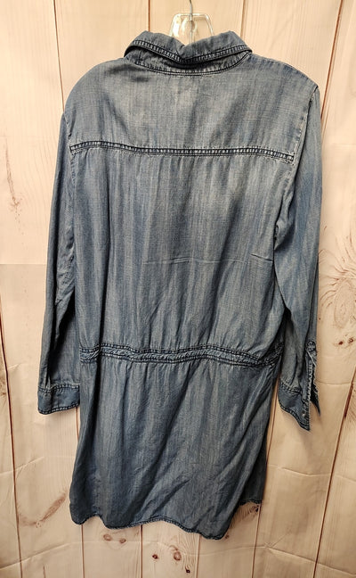 Andrea Jovine Women's Size L Blue Dress