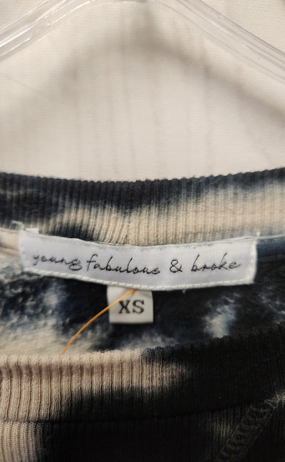 Young Fabulous & Broke Women's Size XS Blue & Brown Sweatshirt