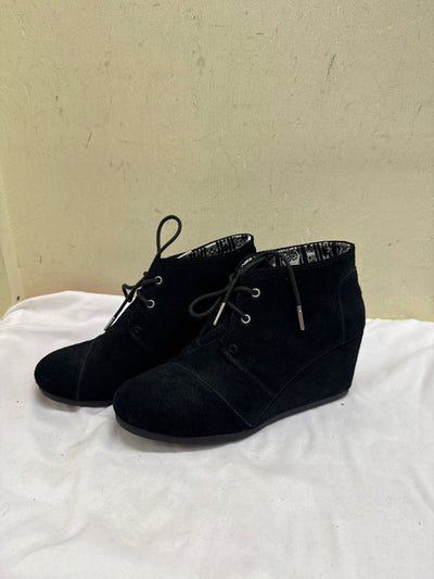 Toms Women's Size 8-1/2 Black Boots Shoes