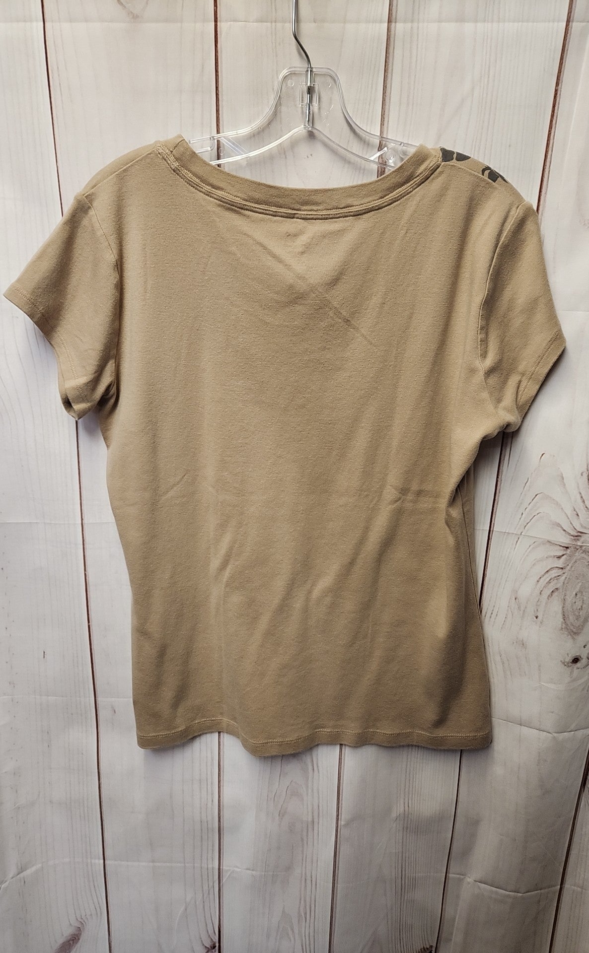 Lee Women's Size M Brown Floral Short Sleeve Top