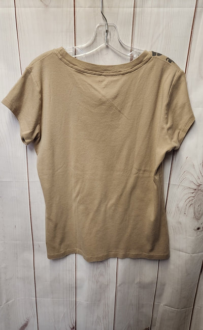 Lee Women's Size M Brown Floral Short Sleeve Top