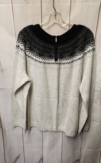 Talbots Women's Size 2X Gray Sweater