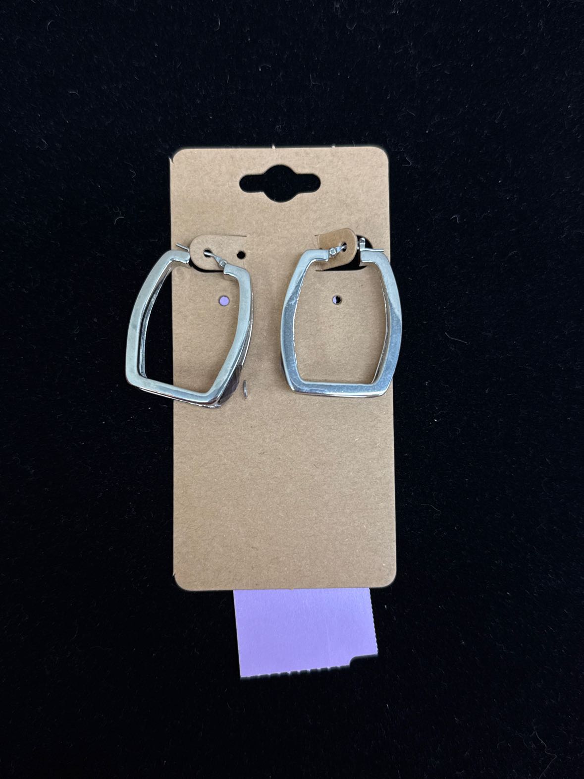 Anne Klein Silver Square Hoop Earrings