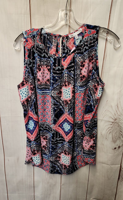 Dr2 Women's Size L Blue & Pink Sleeveless Top