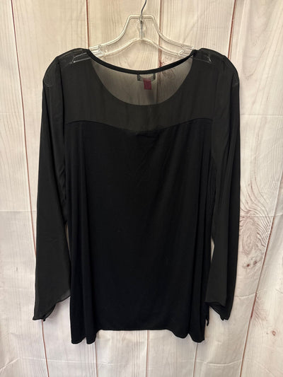 Vince Camuto Women's Size M Black 3/4 Sleeve Top