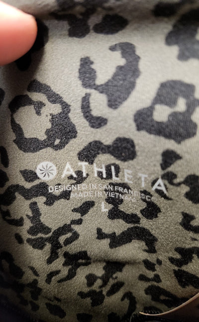 Athleta Women's Size L Gray Animal Print Leggings