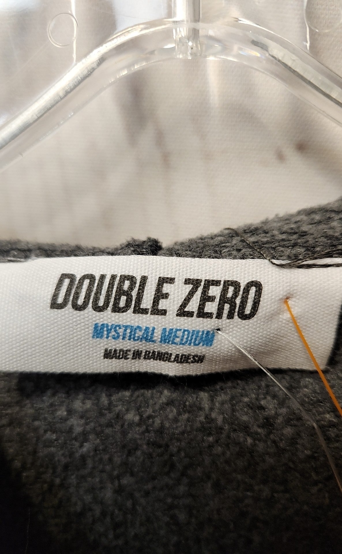 Double Zero Women's Size M Gray Half Zip Hooded Sweatshirt